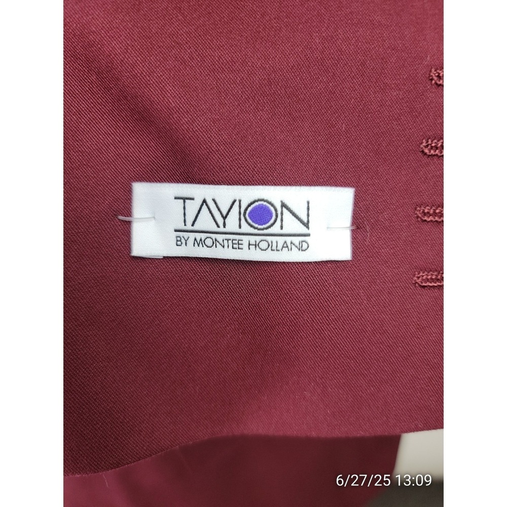Tayion Sport Coat Mens 42L Red Two Button Modern Fit Blazer Suit Jacket NWT - Picture 8 of 9